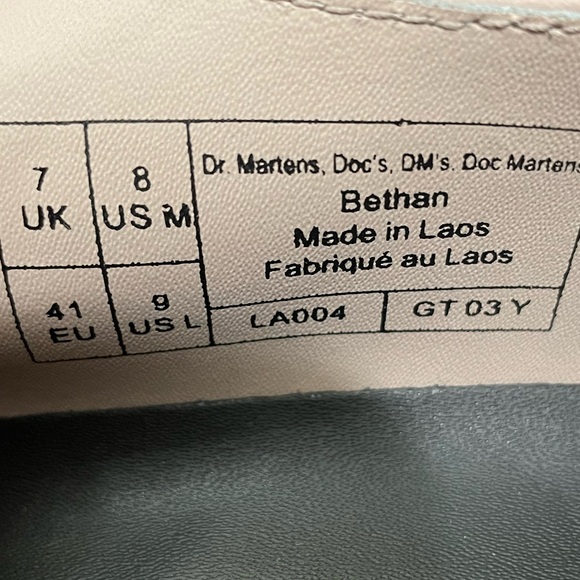 Dr. Martens Unisex Bethan Pisa Leather Platform Mary Jane Shoes Vintg Taupe NEW - Picture 10 of 10